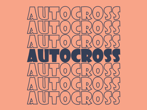 Autocross SVG Cut File: Graphics for Print Templates