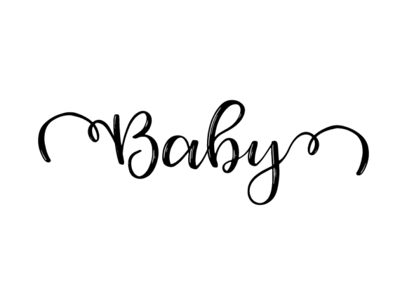 Baby Lettering: Monochrome Graphics for Print Templates