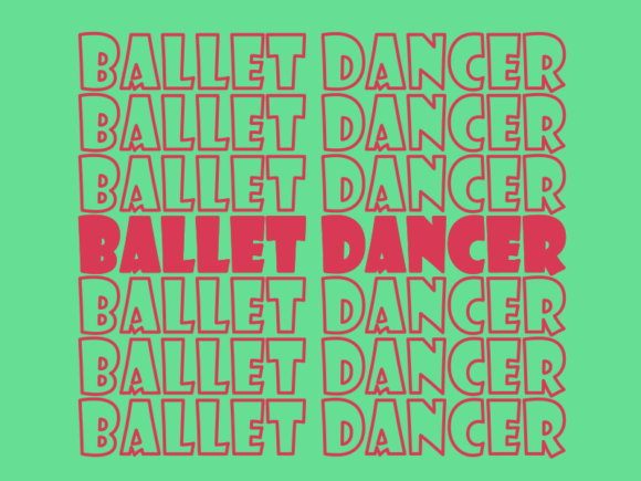 Ballet Dancer SVG Graphics for Print Templates