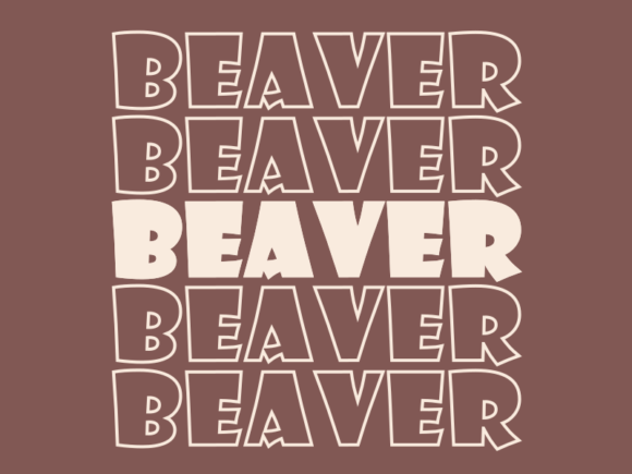 Beaver SVG Cut File: Graphics for Print Templates