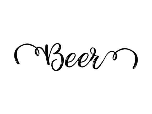 Beer Lettering: Monochrome Graphics for Print Templates