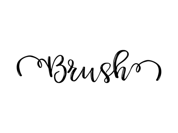 Brush Lettering: Monochrome Graphics for Print Templates
