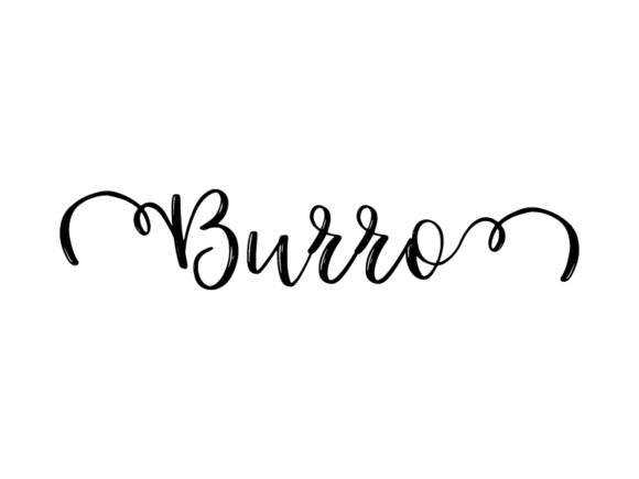 Burro Lettering: Monochrome Graphics for Print Templates