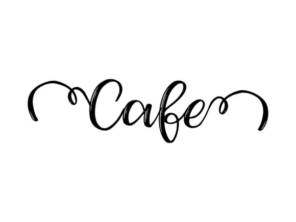 Cafe Lettering: Monochrome Graphics for Print Templates