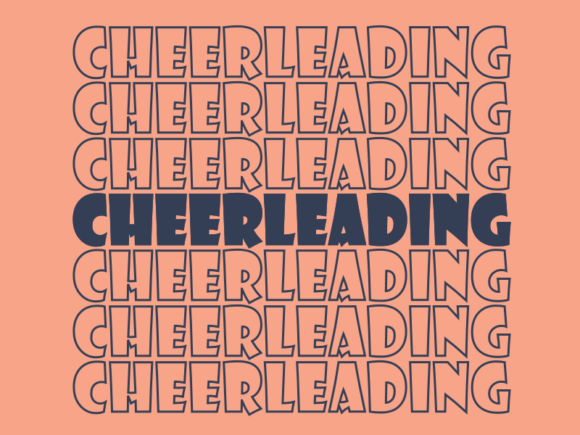Cheerleading SVG Cut File: Graphics for Print Templates