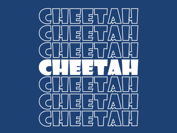 Cheetah SVG Cut File: Graphics for Print Templates