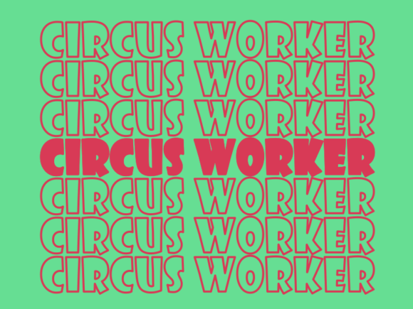 Circus Worker SVG Graphics for Print Templates