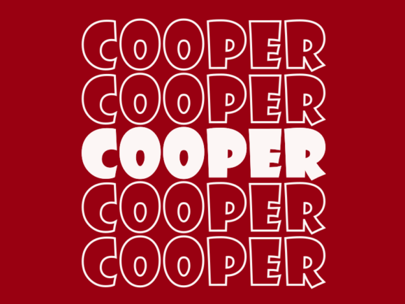 Cooper SVG Cut File: Graphics for Print Templates