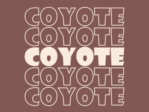 Coyote SVG Cut File: Graphics for Print Templates