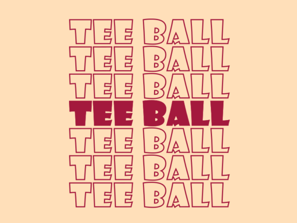 Tee Ball SVG Cut File: Graphics for Print Templates