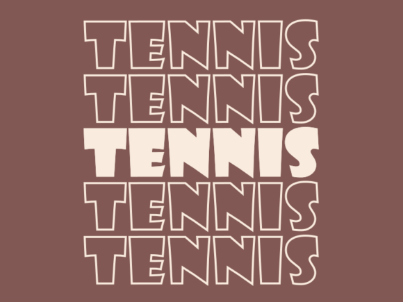 Tennis SVG Cut File: Graphics for Print Templates