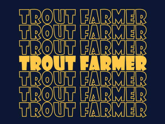 Trout Farmer SVG Cut File: Graphics for Print Templates