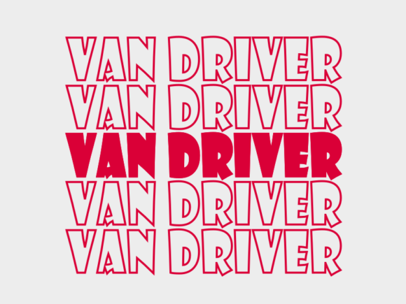Van Driver SVG Cut File: Graphics & Print Templates