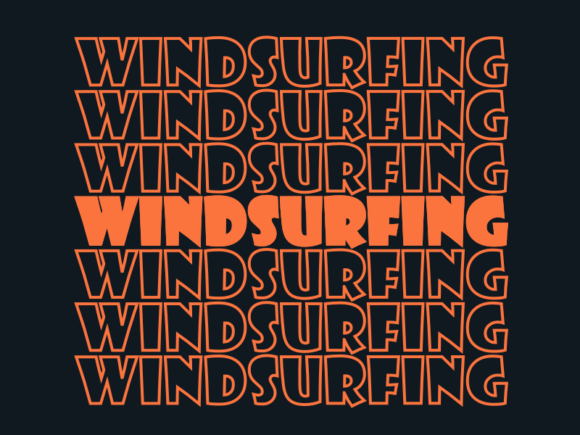 Windsurfing SVG Cut File: Graphics for Print Templates